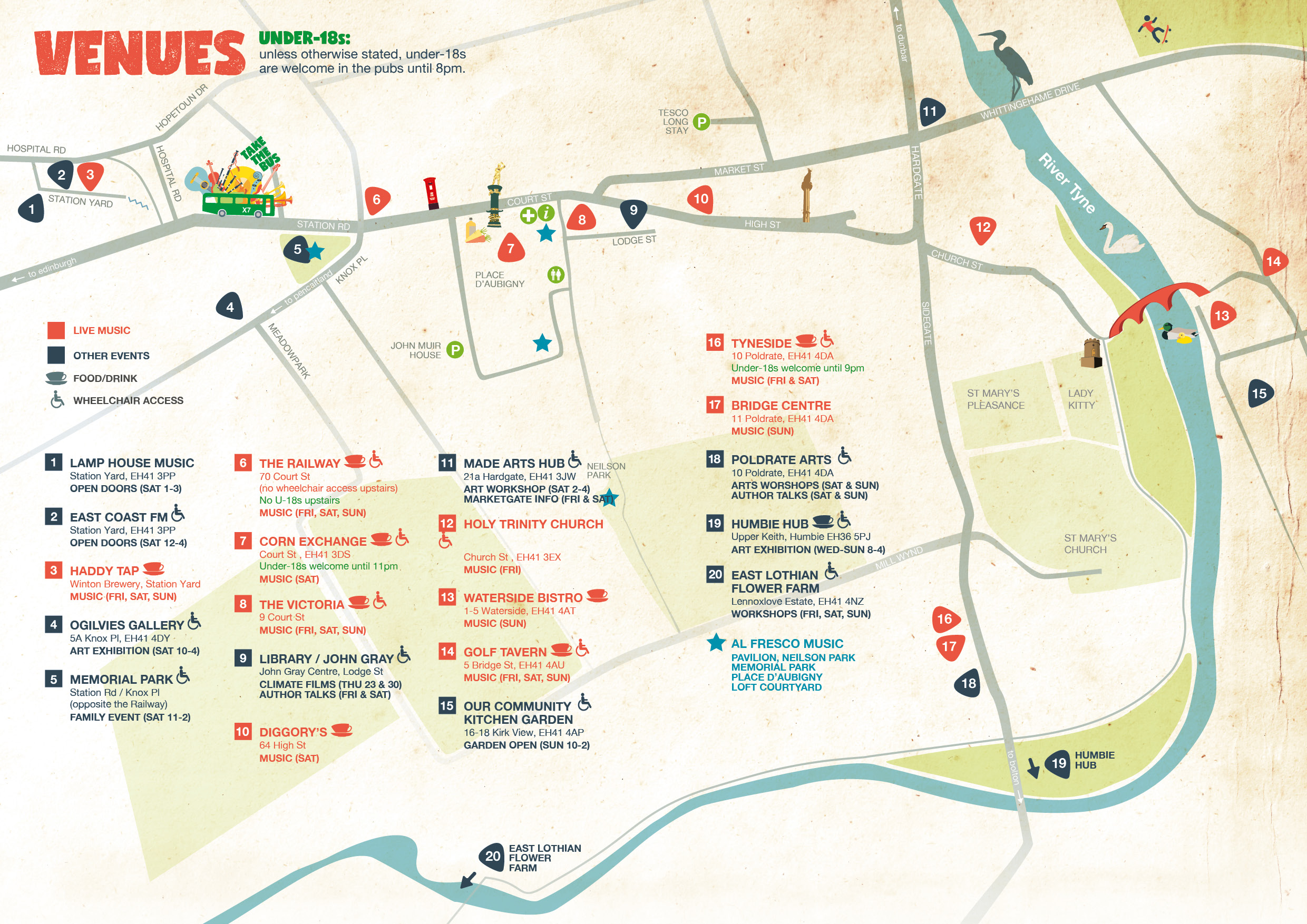 Haddstock 2024 venues map